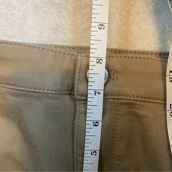 J. JILL Denim Slim Boyfriend Straight Leg Jeans Zip Fly Stretch Khaki Tan Size 2 - Picture 6 of 6